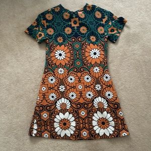 Maeve tunic dress with flowers, retro feel, perfect condition, size small